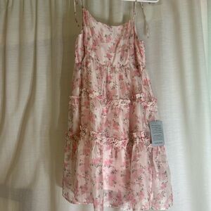 Altar’d State Floral Pink Mini Dress